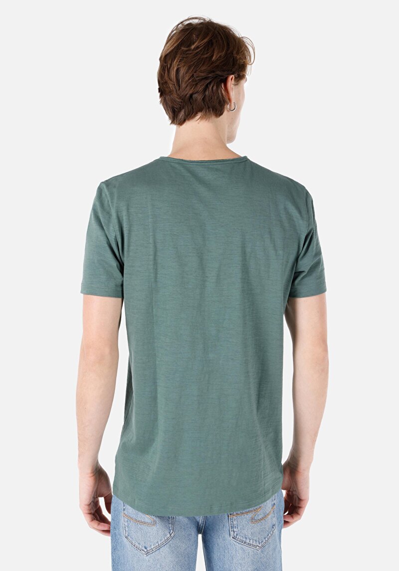 Показати інформацію про Футболка З Коротким Рукавом Чоловіча Зелена  Cl1058580