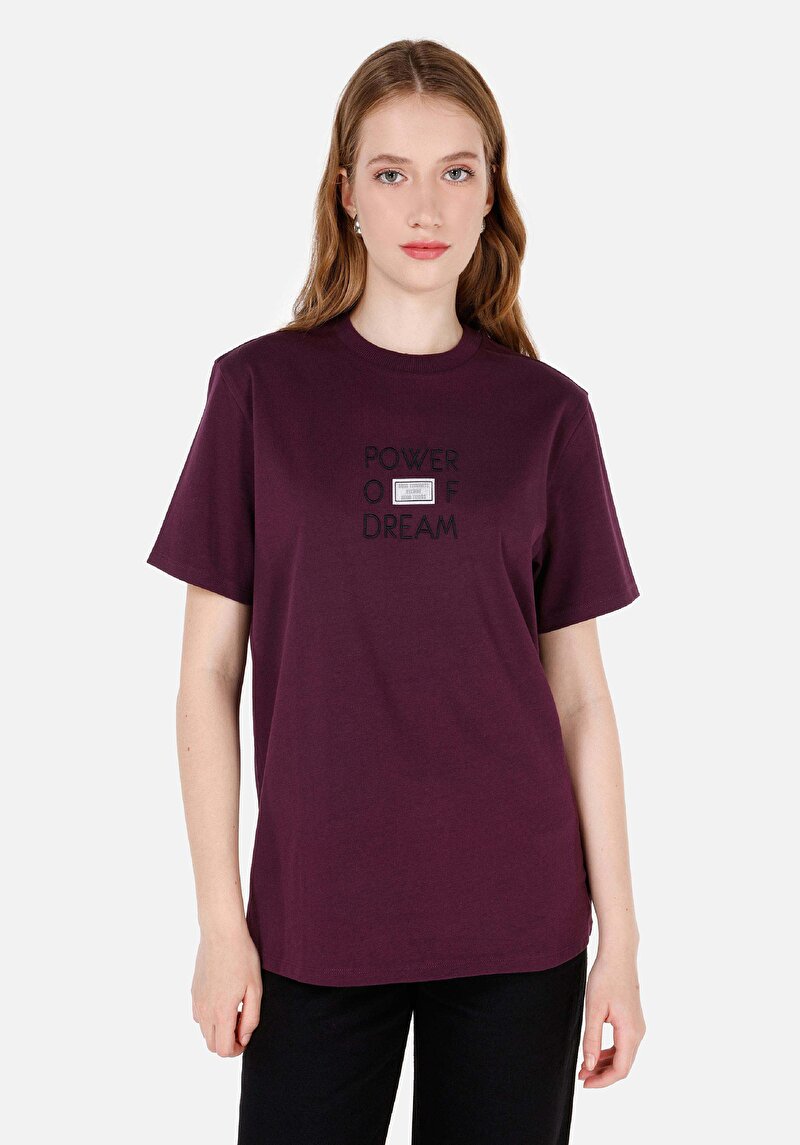 Зображення Футболка З Коротким Рукавом Жіноча Фіолетова Cl1070259