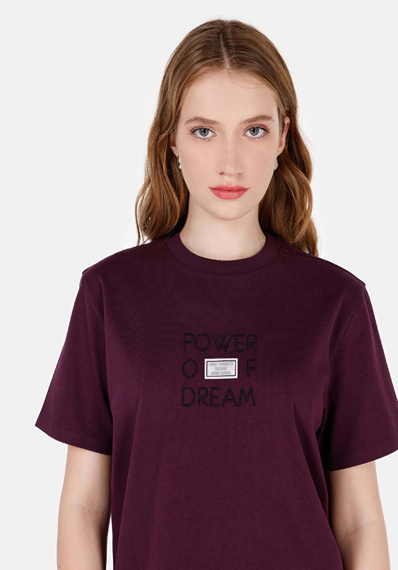 Зображення Футболка З Коротким Рукавом Жіноча Фіолетова Cl1070259