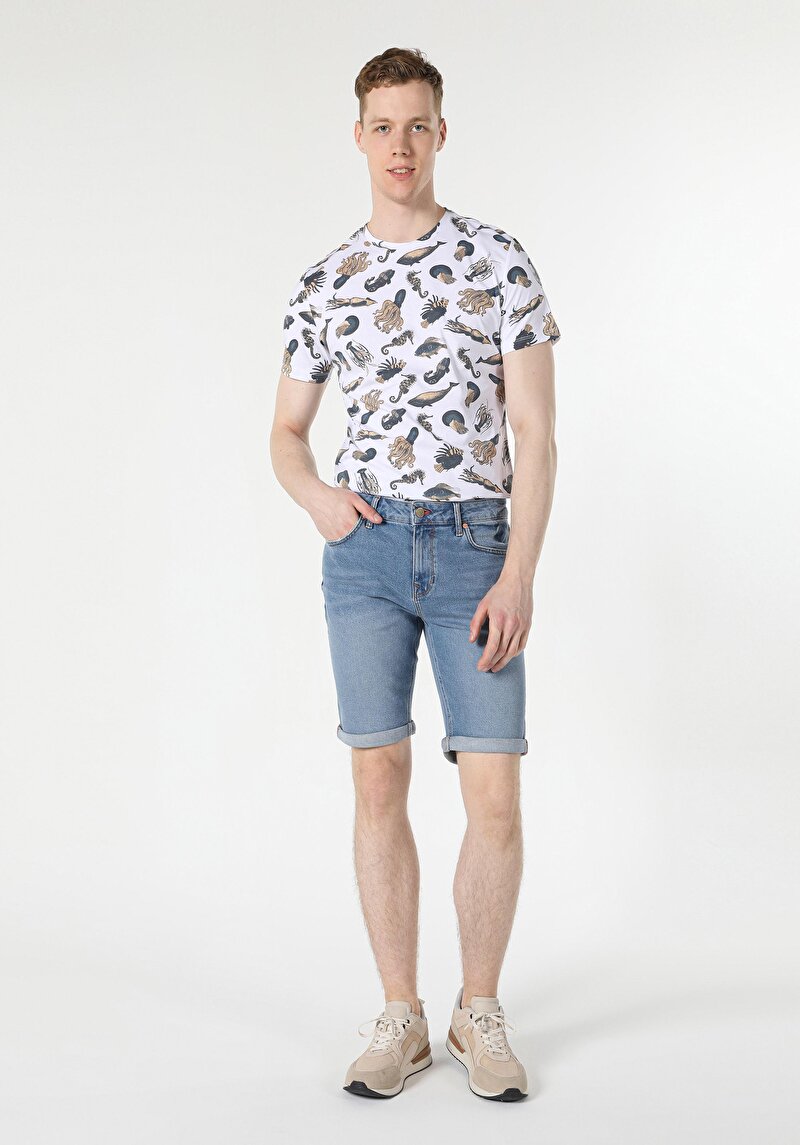 Показати інформацію про Шорти Чоловічі Блакитні  Cl1059853