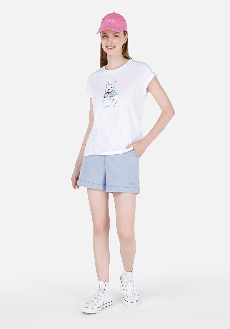 Показати інформацію про Футболка З Коротким Рукавом Жіноча Біла  Cl1069239