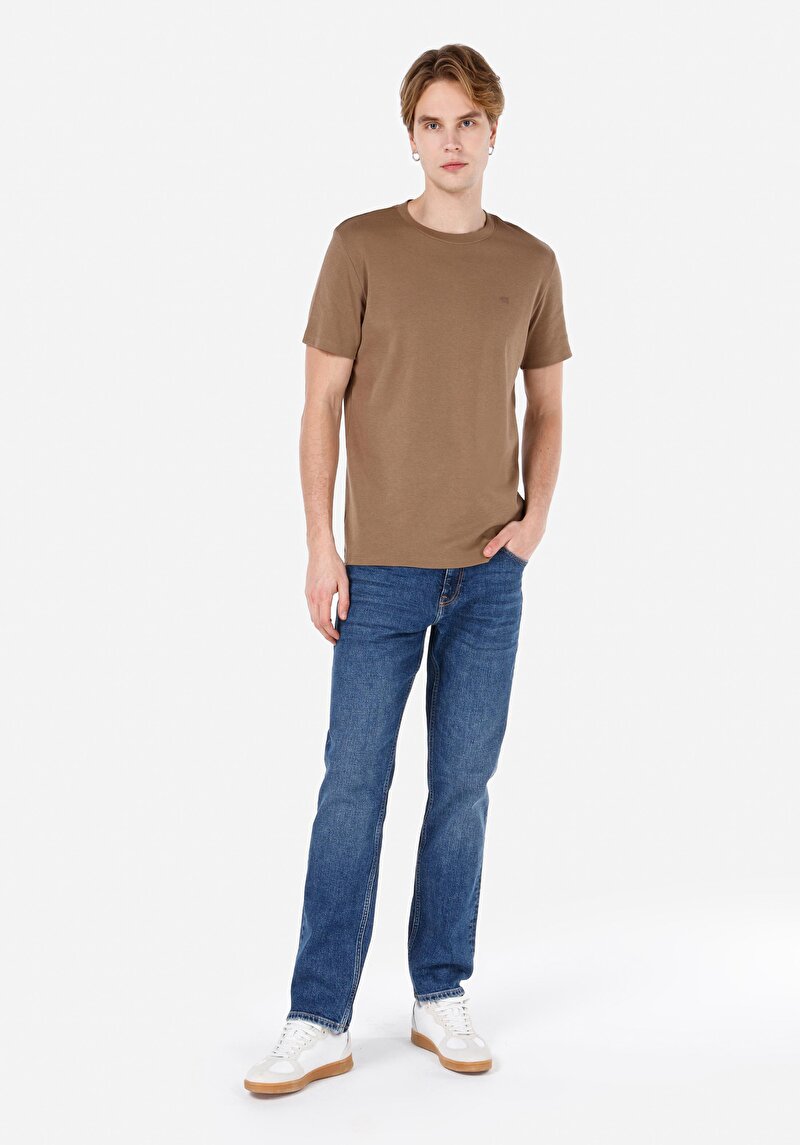 Зображення Футболка З Коротким Рукавом Чоловіча Коричнева Cl1063413