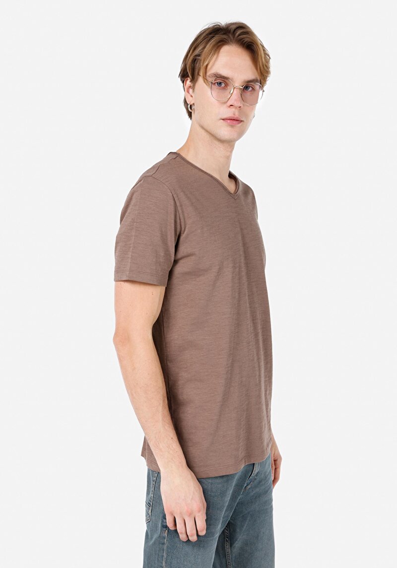 Зображення Футболка З Коротким Рукавом Чоловіча Коричнева Cl1058584