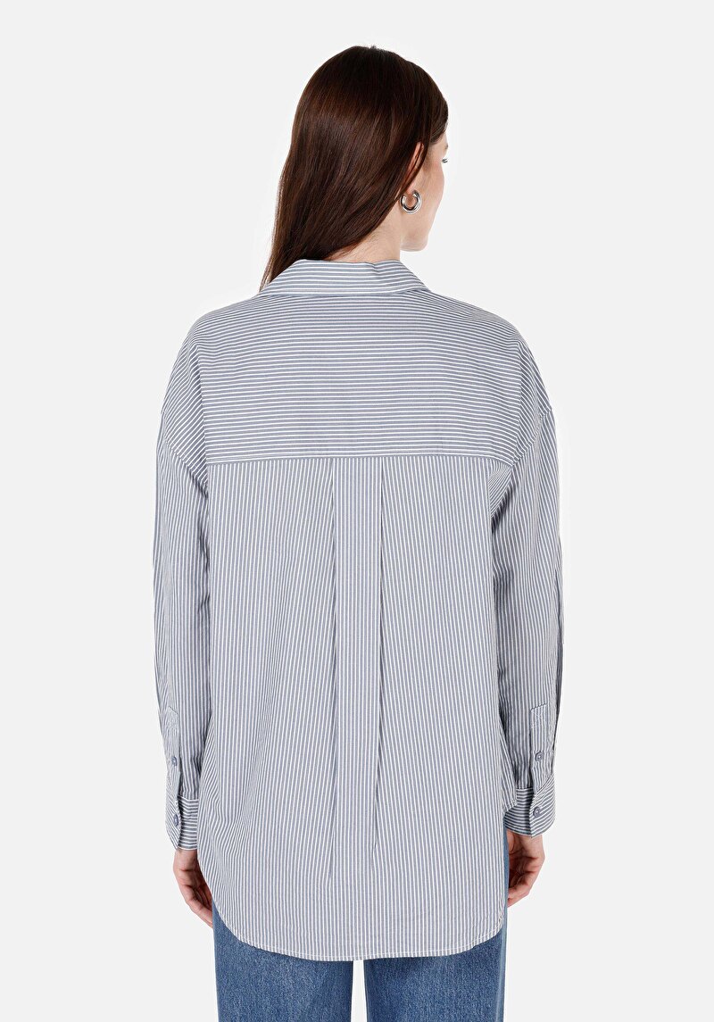 Показати інформацію про Сорочка З Довгим Рукавом Жіноча Блакитна  Cl1070293