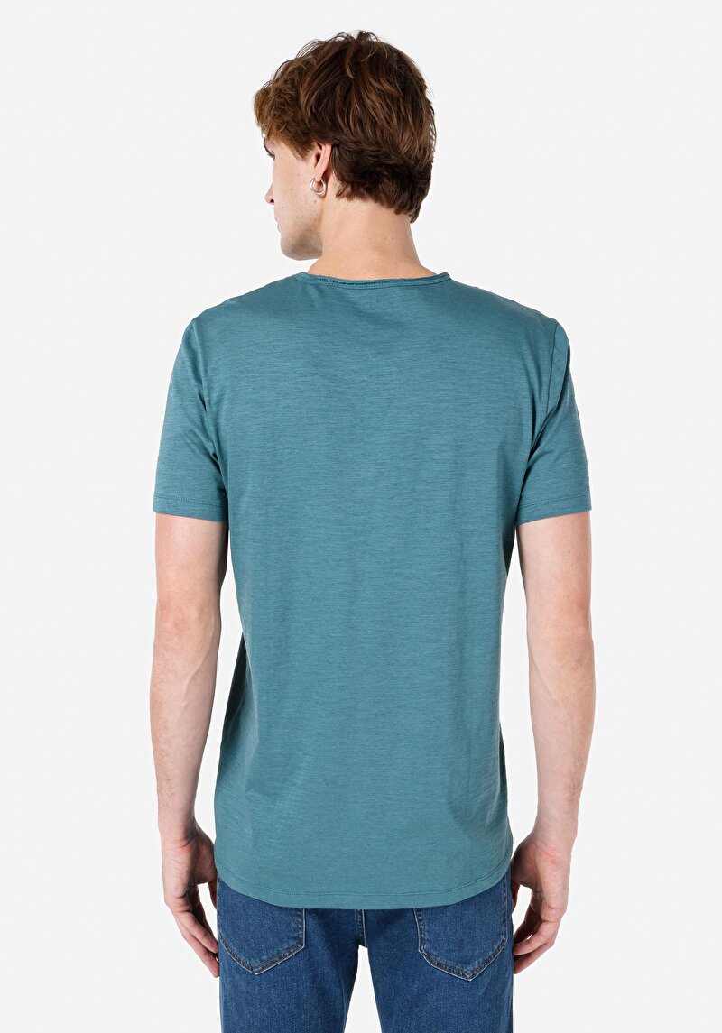 Показати інформацію про Футболка З Коротким Рукавом Чоловіча Зелена  Cl1058584