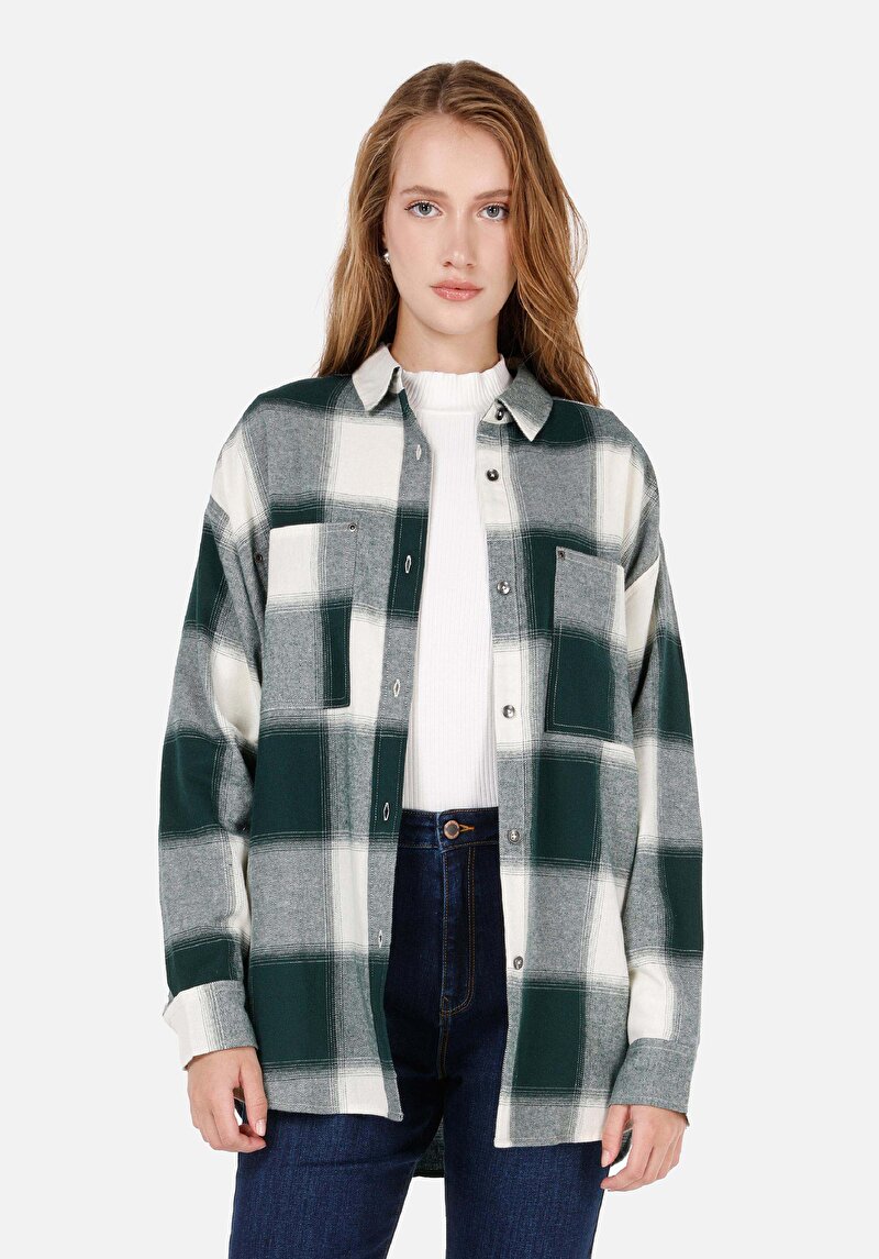 Зображення Сорочка З Довгим Рукавом Жіноча Зелена Cl1070302