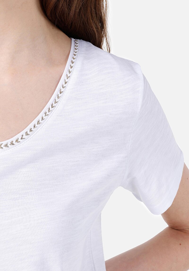 Показати інформацію про Футболка З Коротким Рукавом Жіноча Біла  Cl1063419