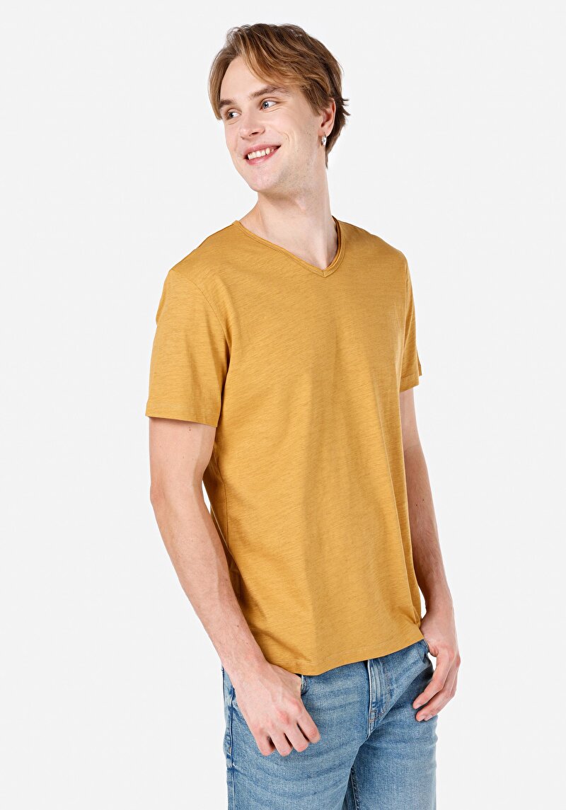 Зображення Футболка З Коротким Рукавом Чоловіча Жовта  Cl1058584