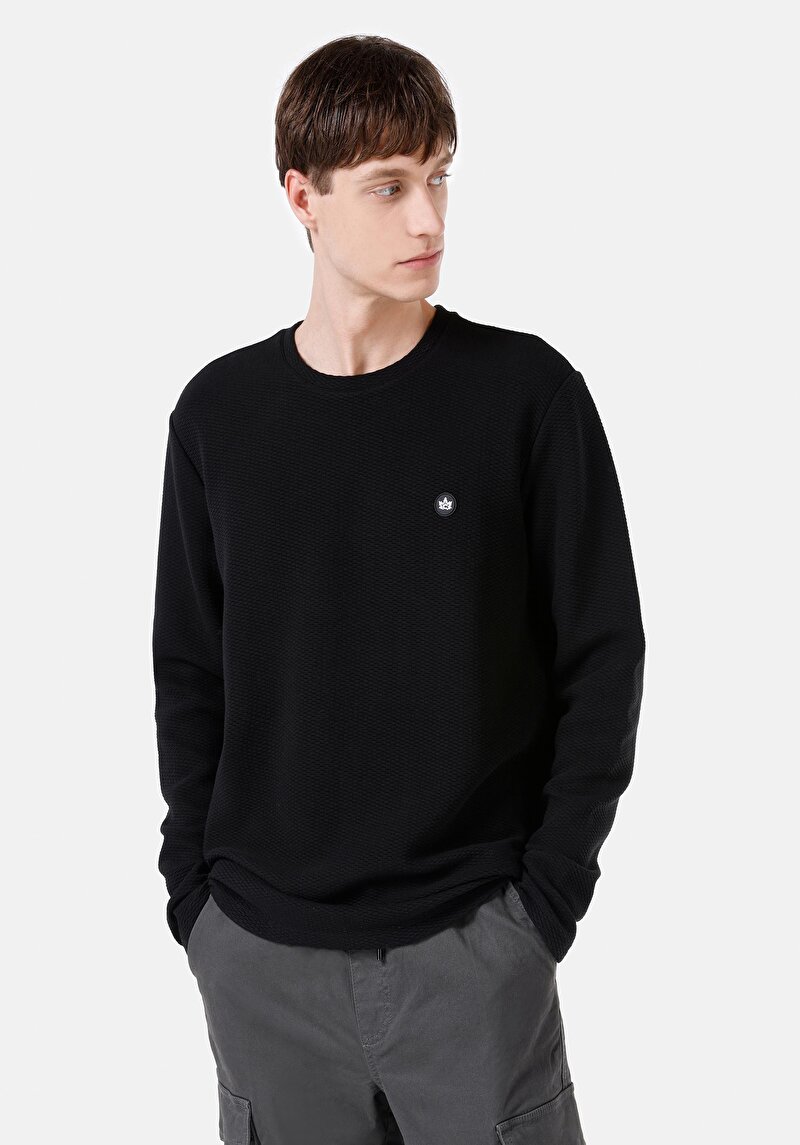 Зображення Футболка З Довгим Рукавом Чоловіча Чорна  Cl1066758