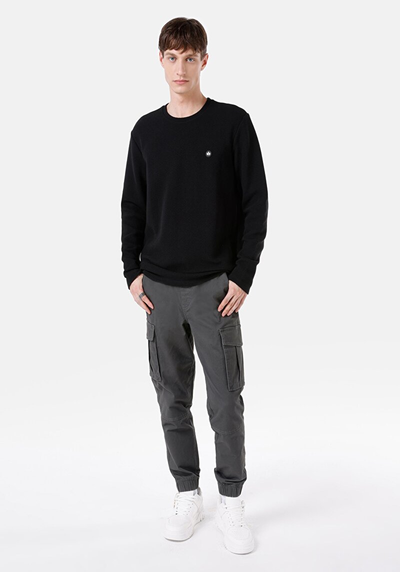 Показати інформацію про Футболка З Довгим Рукавом Чоловіча Чорна  Cl1066758