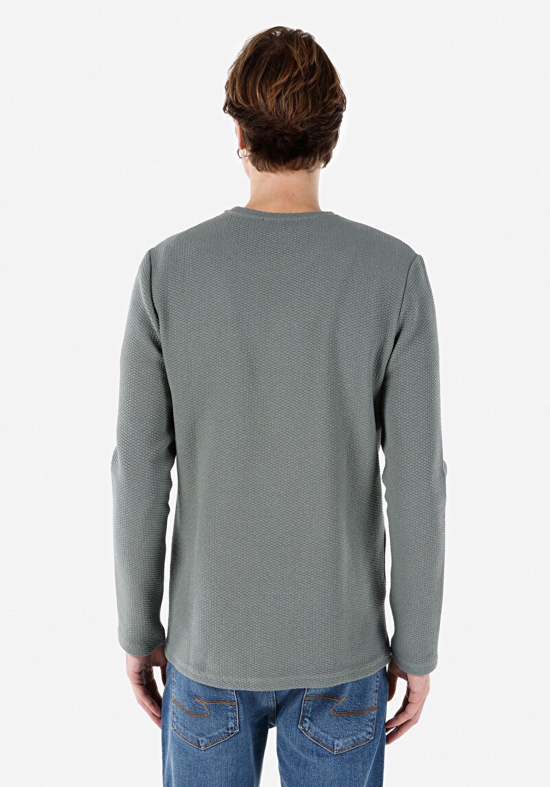 Показати інформацію про Футболка З Довгим Рукавом Чоловіча Зелена  Cl1066758