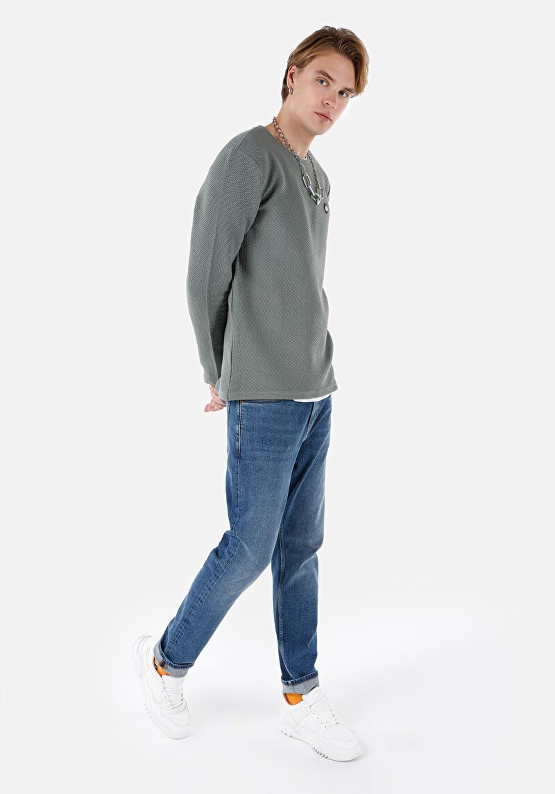 Показати інформацію про Футболка З Довгим Рукавом Чоловіча Зелена  Cl1066758