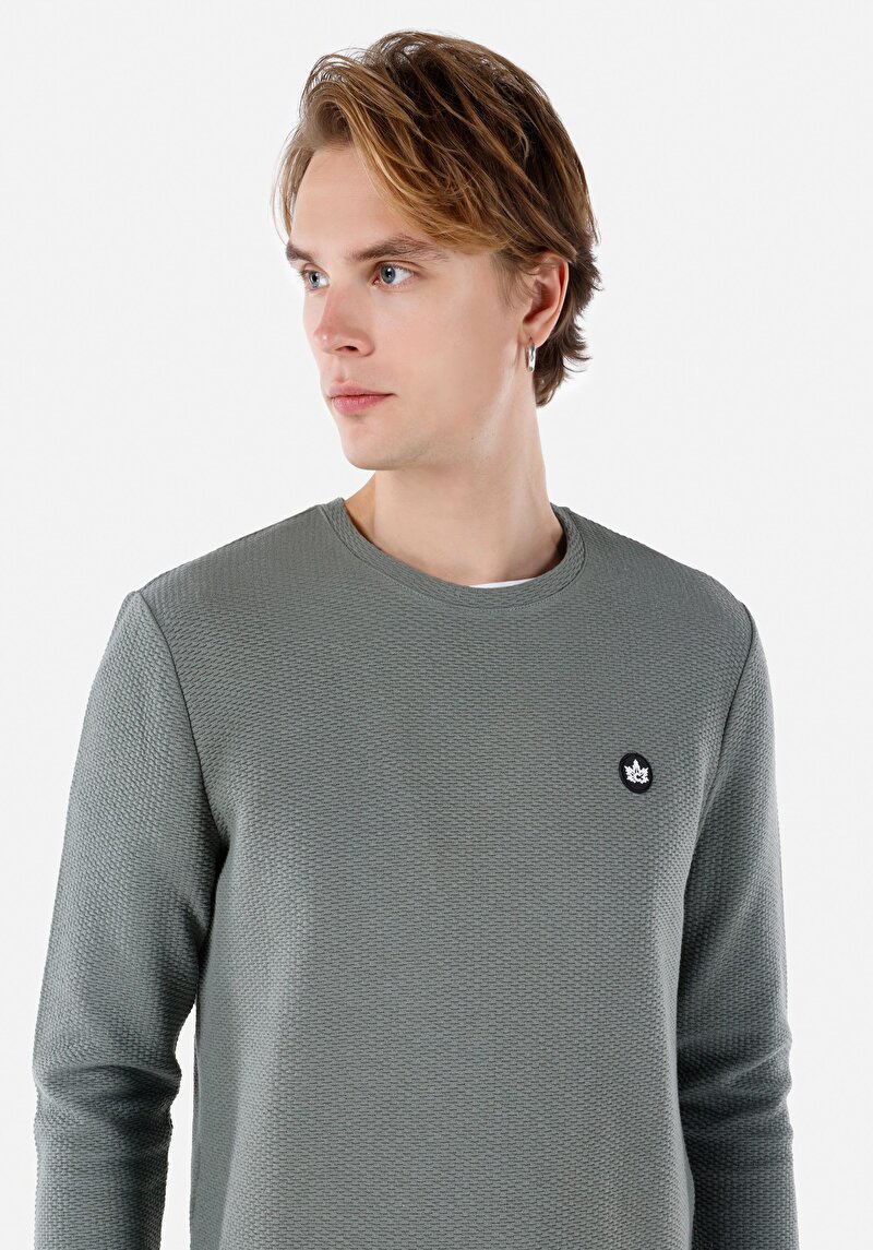 Показати інформацію про Футболка З Довгим Рукавом Чоловіча Зелена  Cl1066758