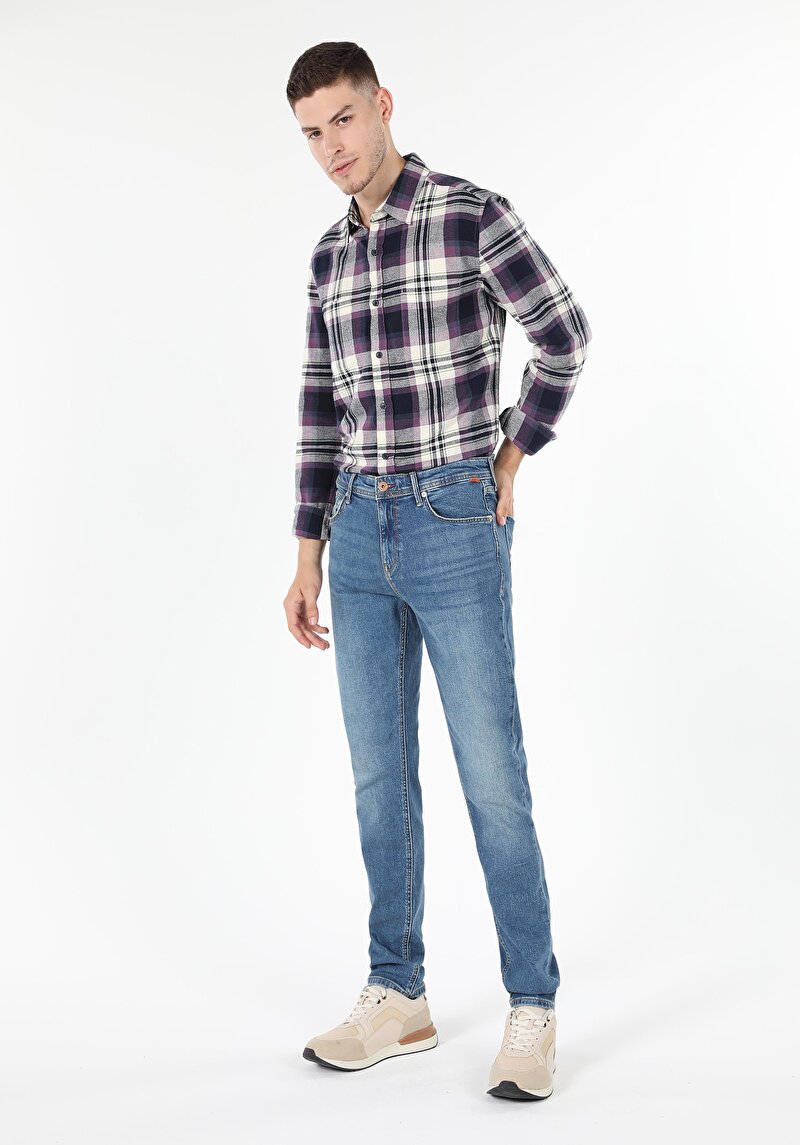 Зображення Сорочка З Довгим Рукавом Чоловіча Фіолетова  Cl1061370