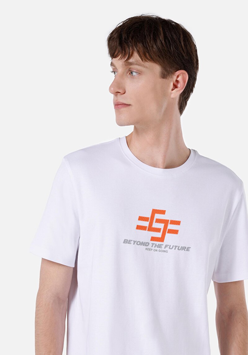 Показати інформацію про Футболка З Коротким Рукавом Чоловіча Біла  Cl1066764