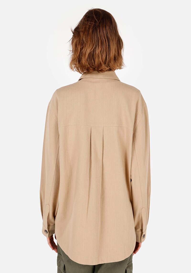 Показати інформацію про Сорочка З Довгим Рукавом Жіноча Бежева  Cl1070308