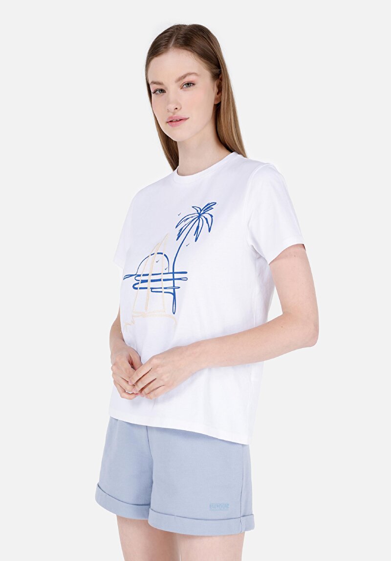 Зображення Футболка З Коротким Рукавом Жіноча Біла  Cl1069398