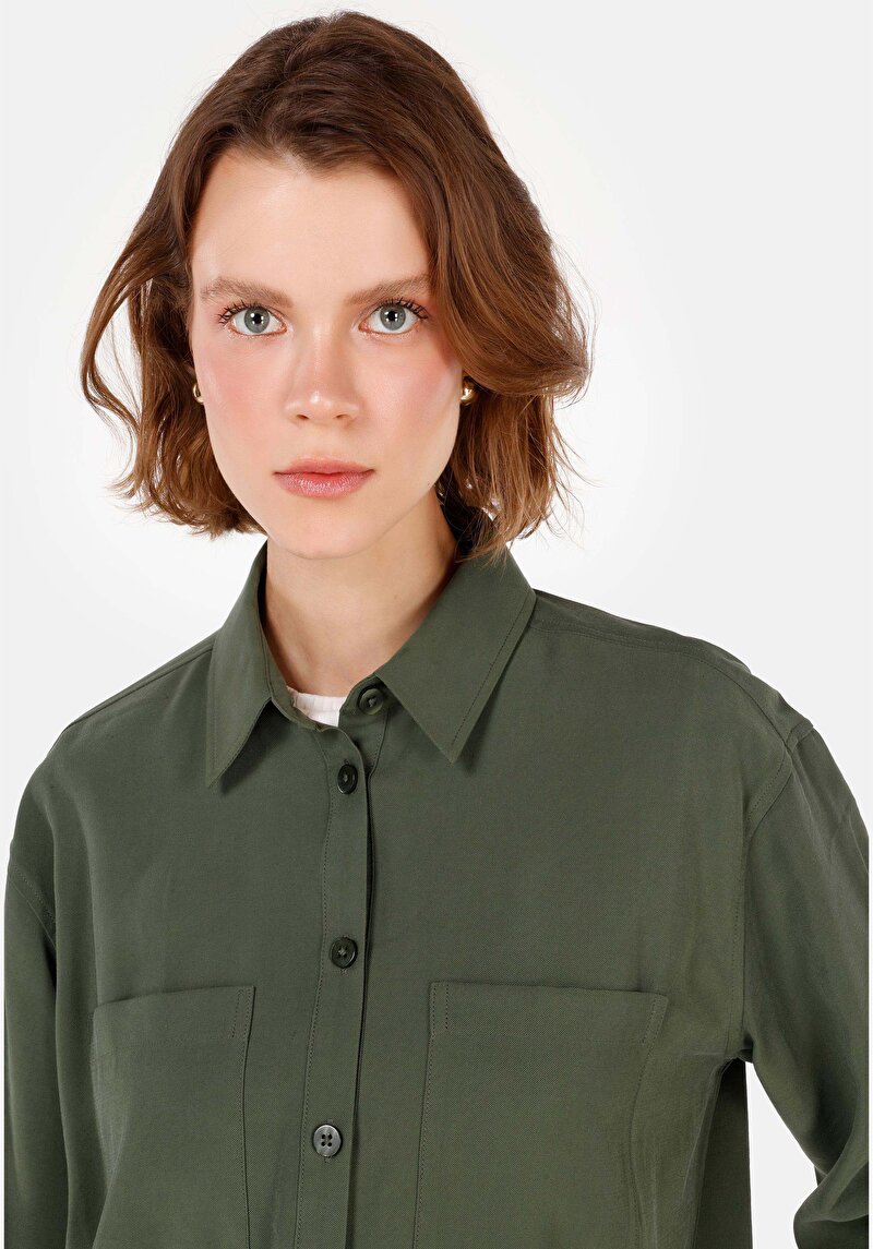 Зображення Сорочка З Довгим Рукавом Жіноча Зелена Cl1070309