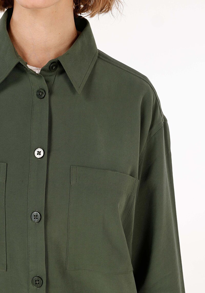 Показати інформацію про Сорочка З Довгим Рукавом Жіноча Зелена  Cl1070309