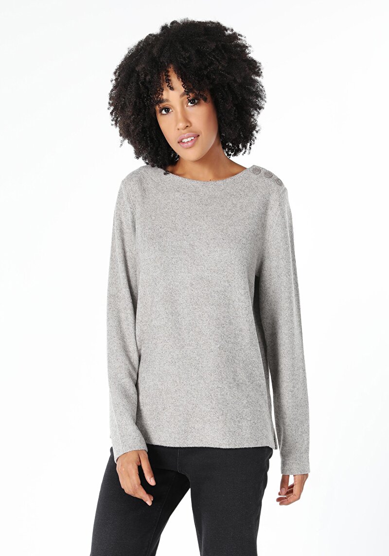 Зображення Футболка З Довгим Рукавом Жіноча Сіра  Cl1061377