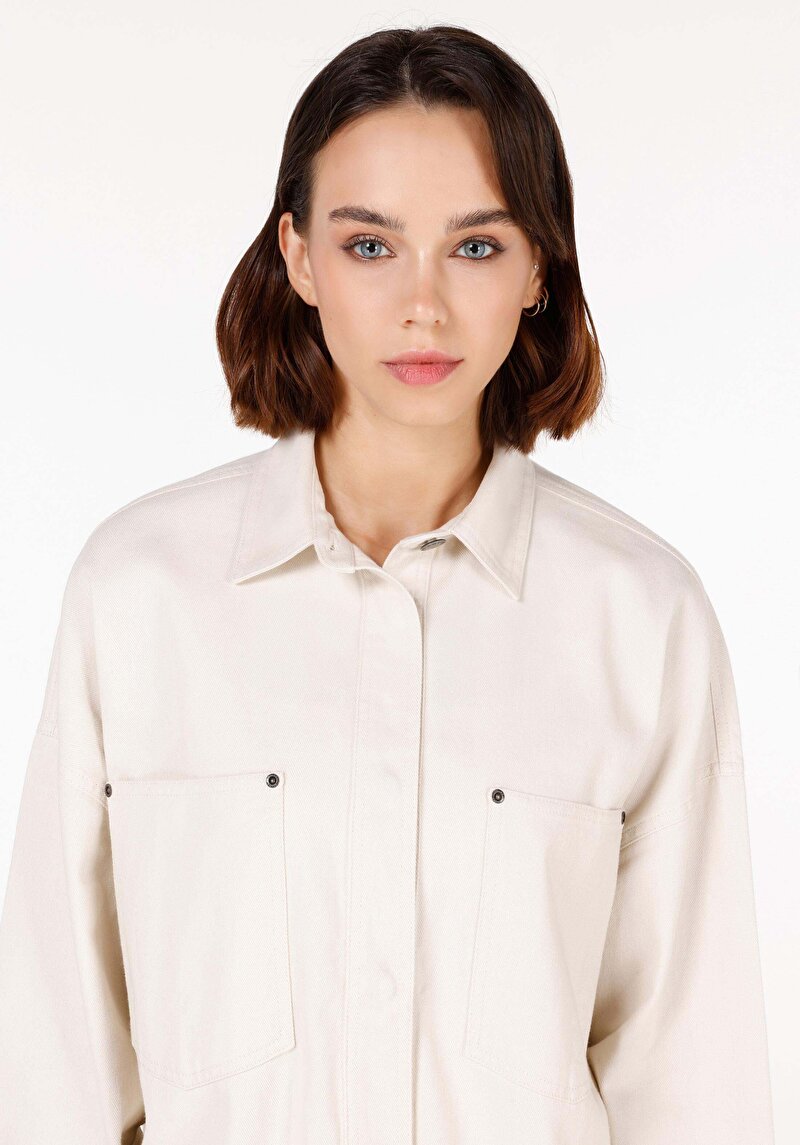 Показати інформацію про Сорочка З Довгим Рукавом Жіноча Бежева  Cl1070310