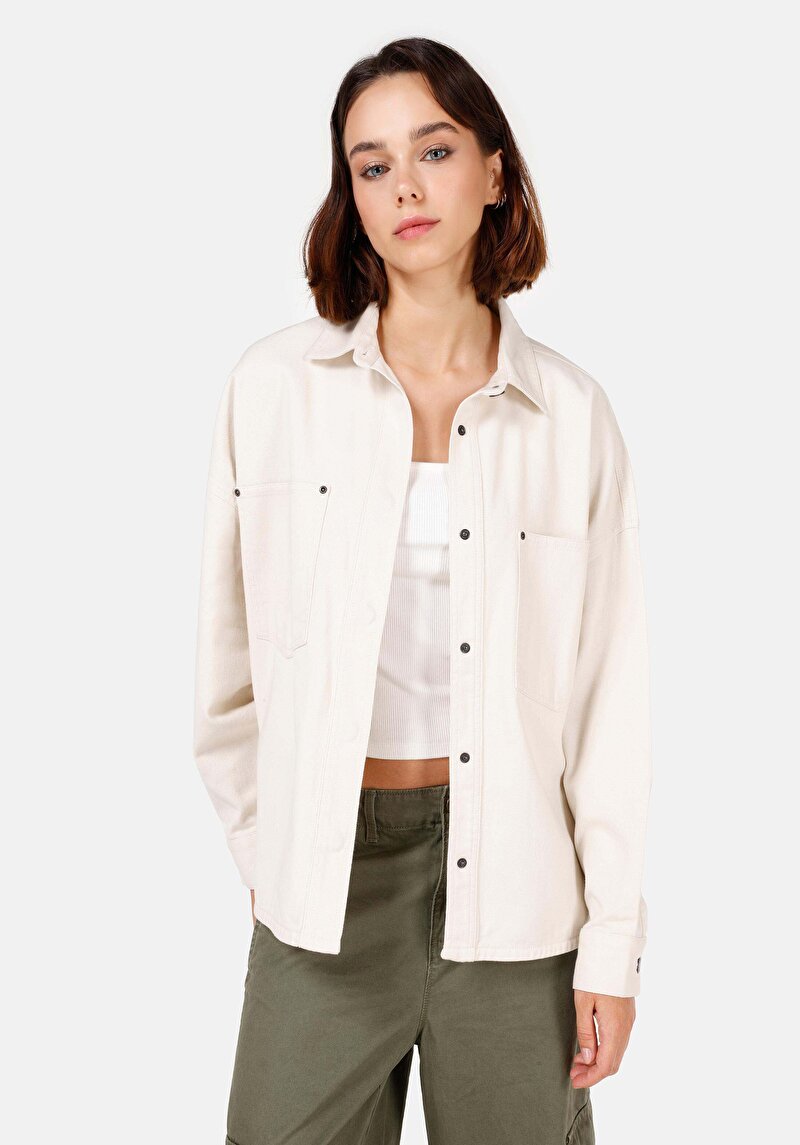 Показати інформацію про Сорочка З Довгим Рукавом Жіноча Бежева  Cl1070310