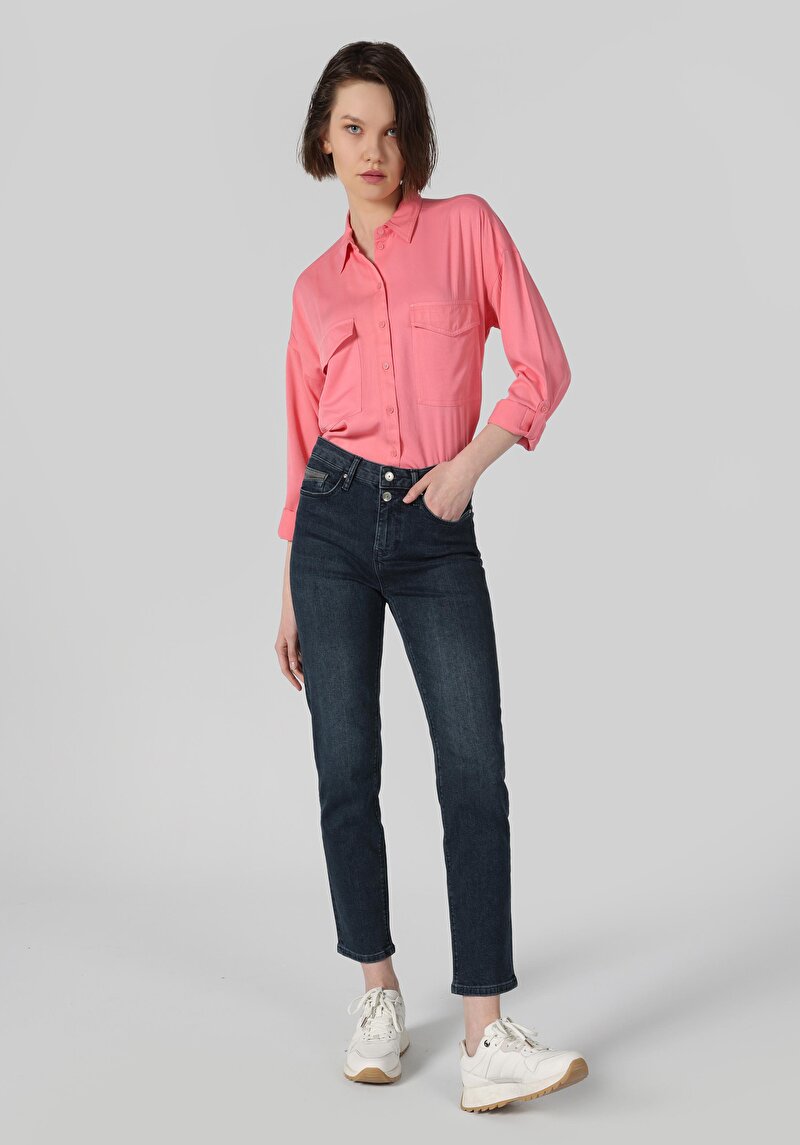 Зображення 703 Carla Джинси Жіночі Блакитні Вузького Крою Cl1063467