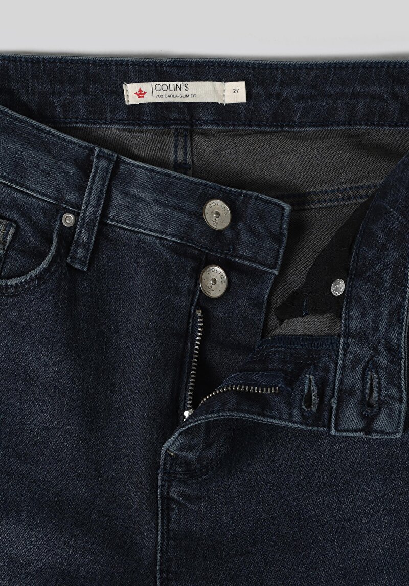 Показати інформацію про 703 Carla Джинси Жіночі Блакитні Вузького Крою Cl1063467