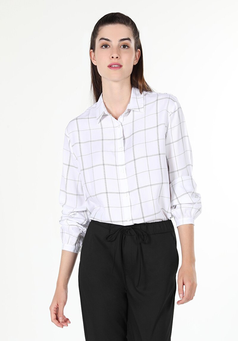 Зображення Сорочка З Довгим Рукавом Жіноча Біла Cl1060019