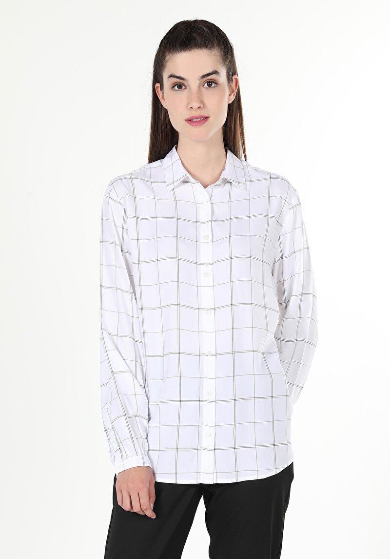 Показати інформацію про Сорочка З Довгим Рукавом Жіноча Біла  Cl1060019