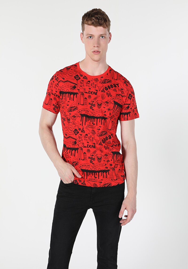 Зображення Футболка З Коротким Рукавом Чоловіча Червона  Cl1060033