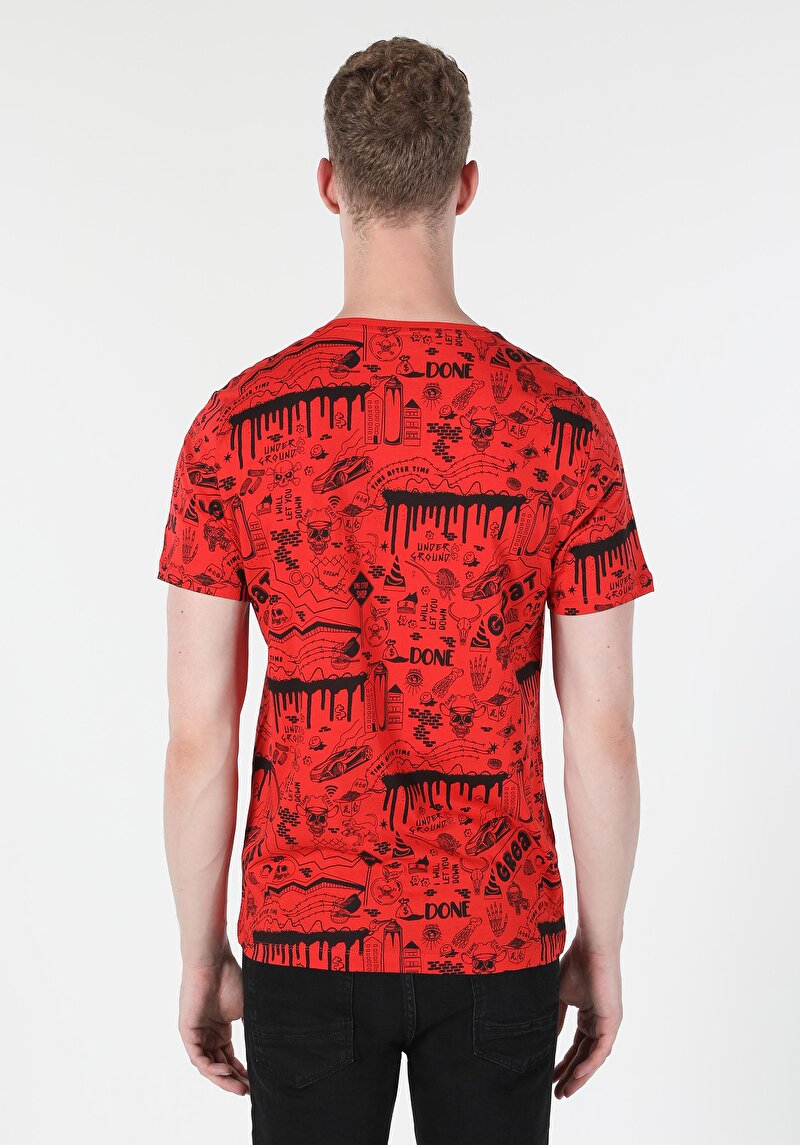 Показати інформацію про Футболка З Коротким Рукавом Чоловіча Червона  Cl1060033