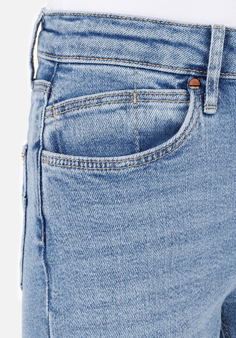 Показати інформацію про 703 Carla Джинси Жіночі Блакитні Вузького Крою Cl1069418