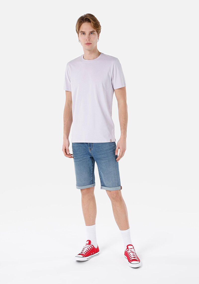 Показати інформацію про Футболка З Коротким Рукавом Чоловіча Фіолетова  Cl1058592