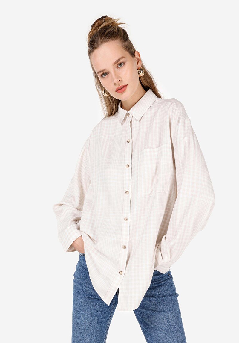 Зображення Сорочка З Довгим Рукавом Жіноча Бежева  Cl1070312