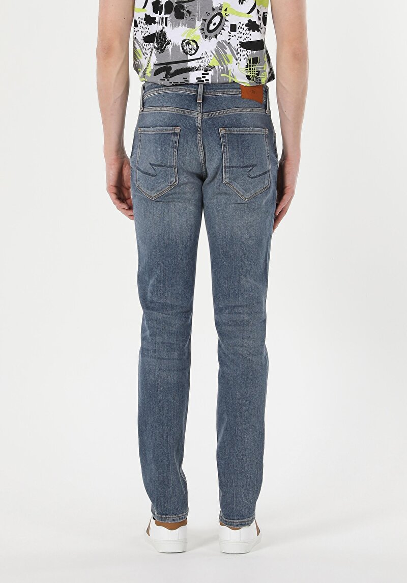 Зображення 044 Karl Джинси Чоловічі Блакитні Прямого Крою Cl1058599