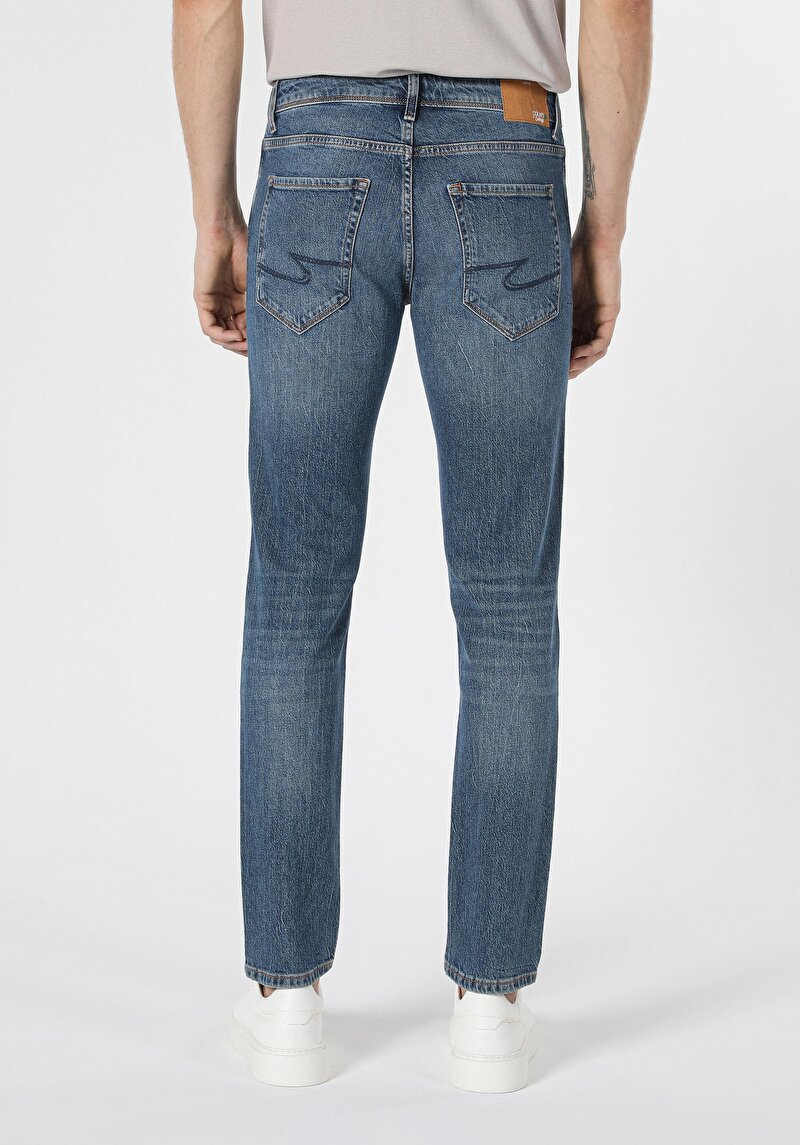 Зображення 044 Karl Джинси Чоловічі Блакитні Прямого Крою Cl1058600