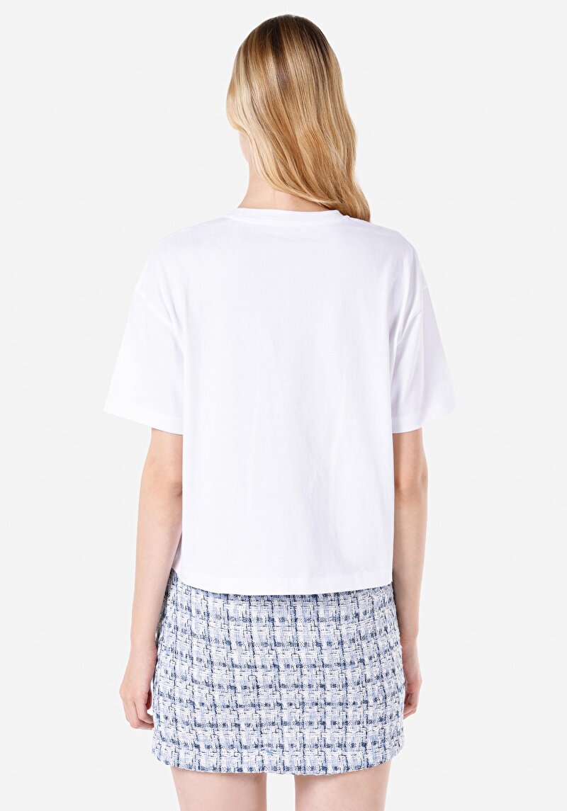 Показати інформацію про Футболка З Коротким Рукавом Жіноча Біла  Cl1067322