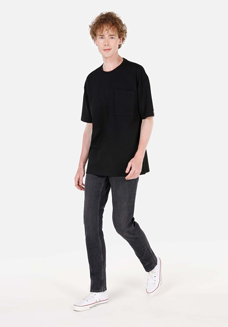 Показати інформацію про Футболка З Коротким Рукавом Чоловіча Чорна  Cl1070331