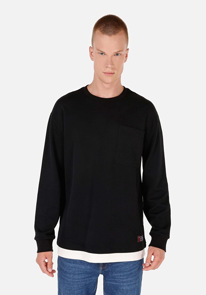 Показати інформацію про Футболка З Довгим Рукавом Чоловіча Чорна  Cl1070338