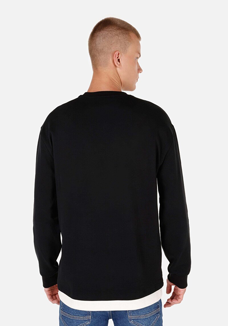 Показати інформацію про Футболка З Довгим Рукавом Чоловіча Чорна  Cl1070338