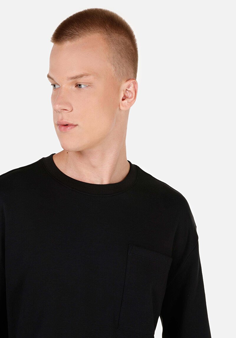 Показати інформацію про Футболка З Довгим Рукавом Чоловіча Чорна  Cl1070338