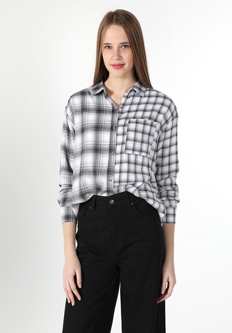 Показати інформацію про Сорочка З Довгим Рукавом Жіноча Сіра  Cl1060146