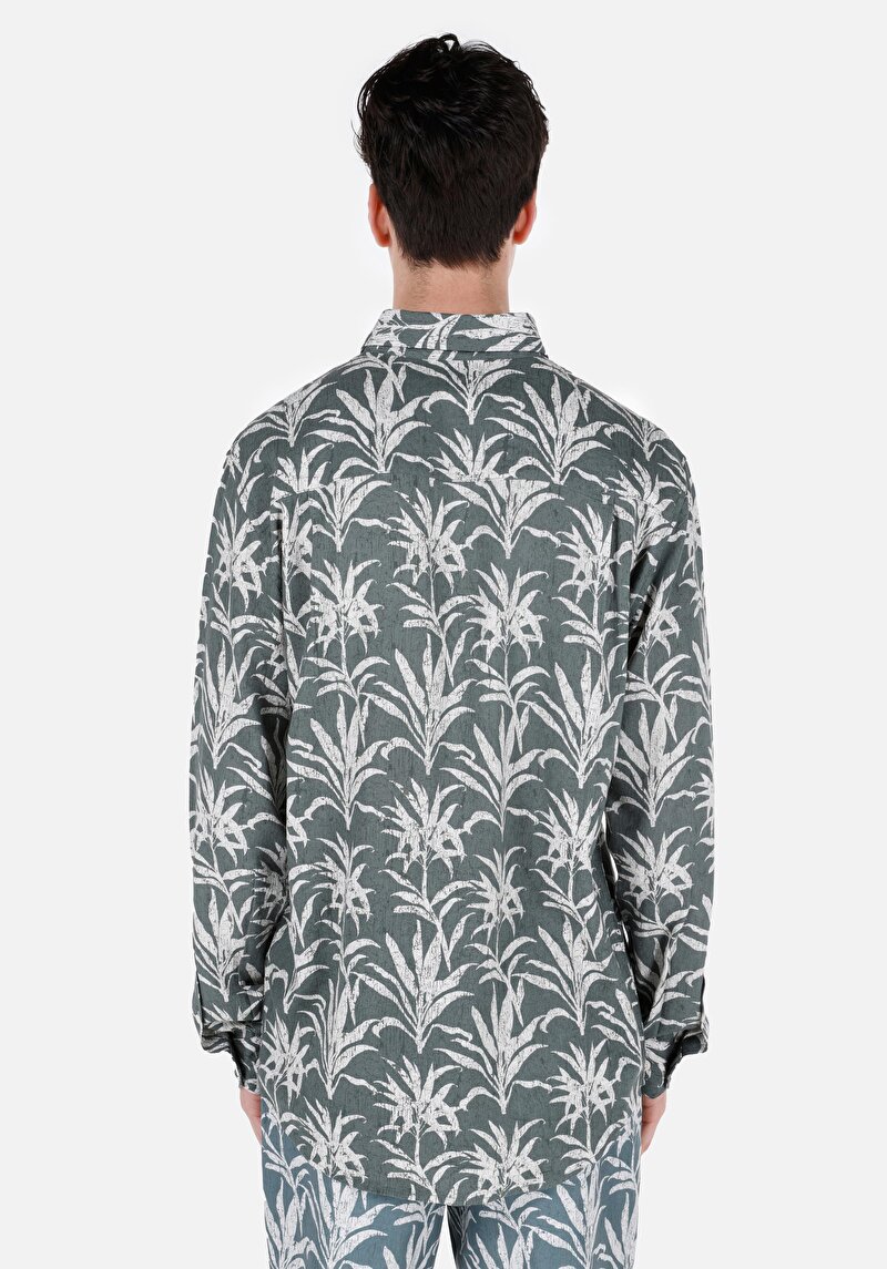 Показати інформацію про Сорочка З Довгим Рукавом Чоловіча Зелена  Cl1067541