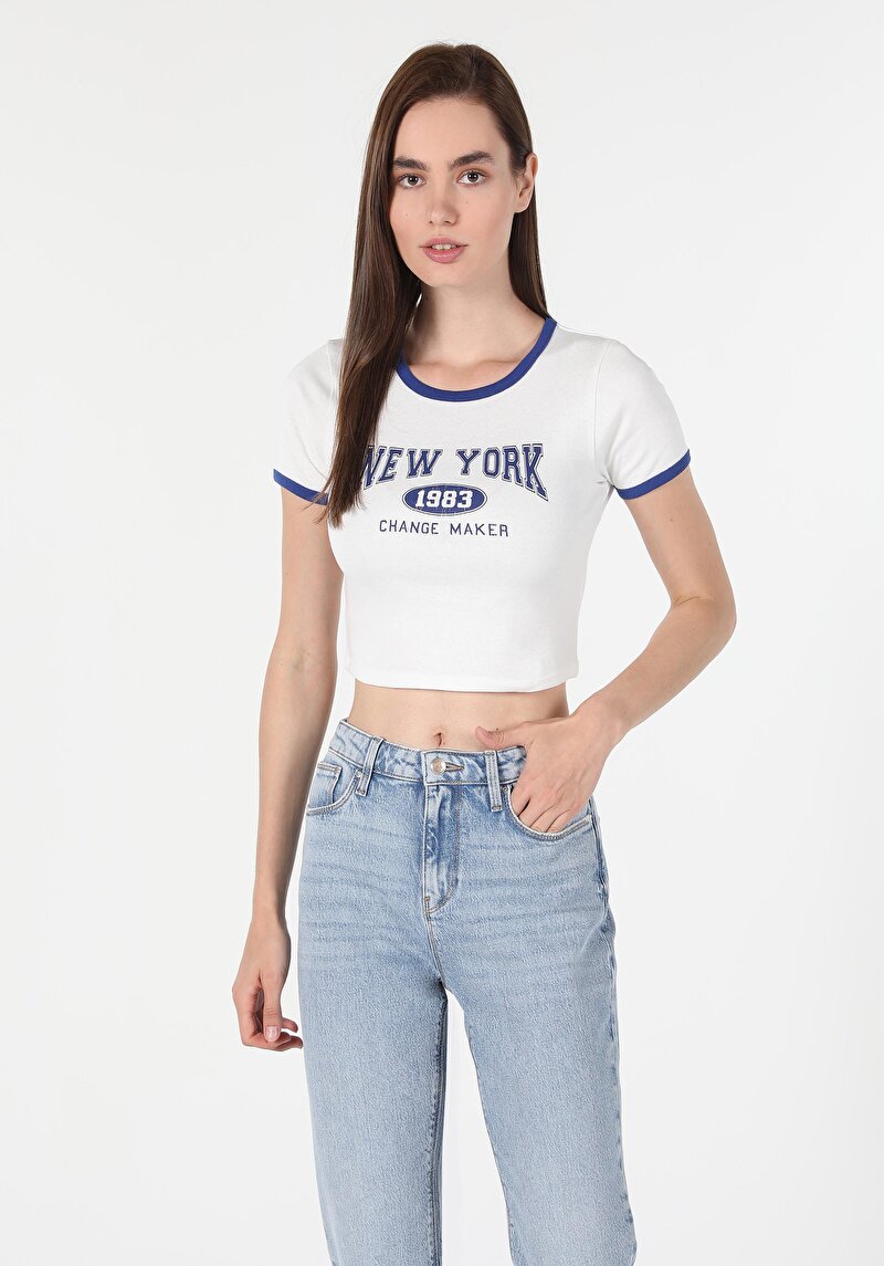 Показати інформацію про Футболка З Коротким Рукавом Жіноча Біла  Cl1060174