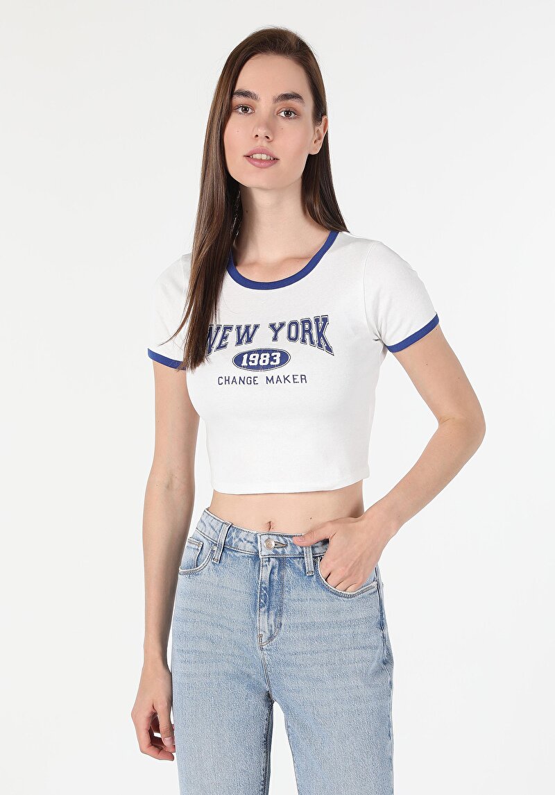 Показати інформацію про Футболка З Коротким Рукавом Жіноча Біла  Cl1060174