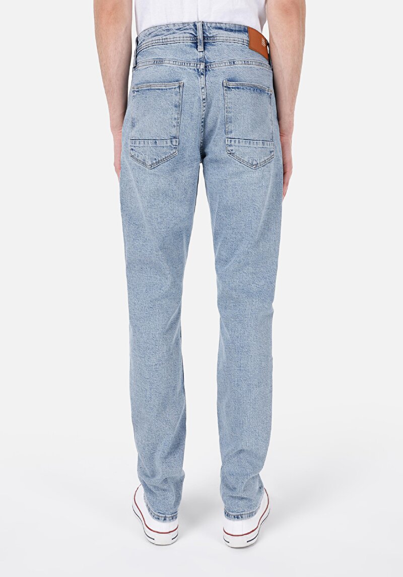 Зображення 044 Karl Джинси Чоловічі Блакитні Прямого Крою Cl1069467