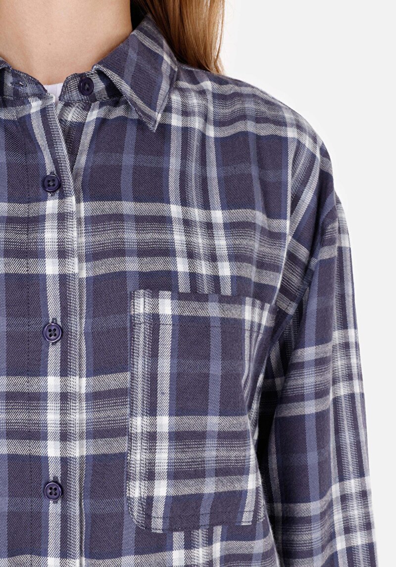 Показати інформацію про Сорочка З Довгим Рукавом Жіноча Синя  Cl1070371