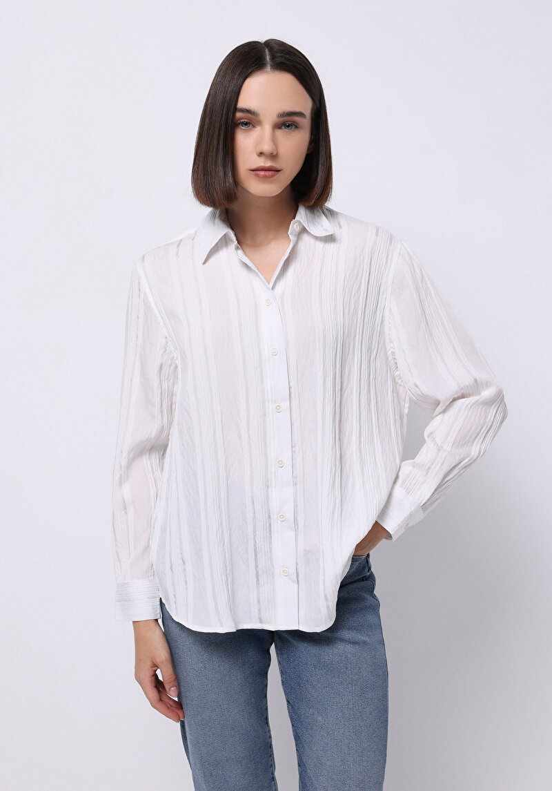 Зображення Сорочка З Довгим Рукавом Жіноча Біла  Cl1070374