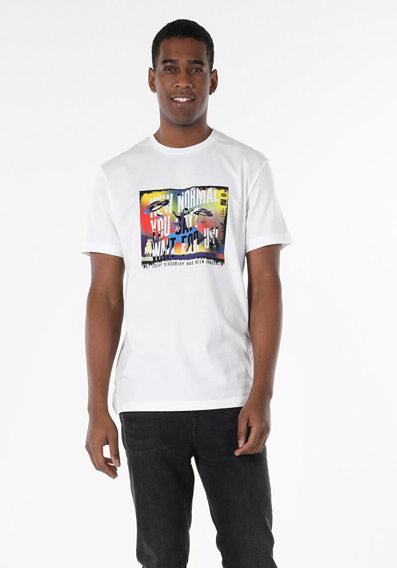 Показати інформацію про Футболка З Коротким Рукавом Чоловіча Біла  Cl1058695